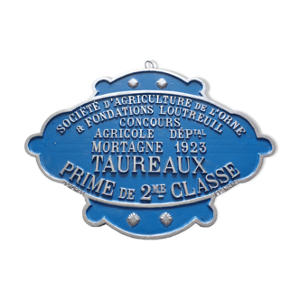 Agricultural competition plaque (Orne)
