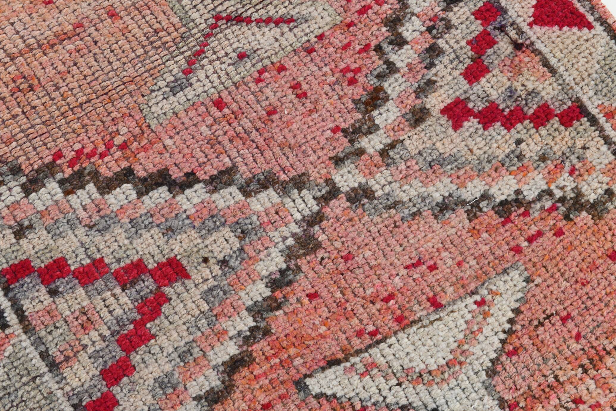 3x12  Red Brown Vintage Runner Rug, 86x369Cm SK 22862