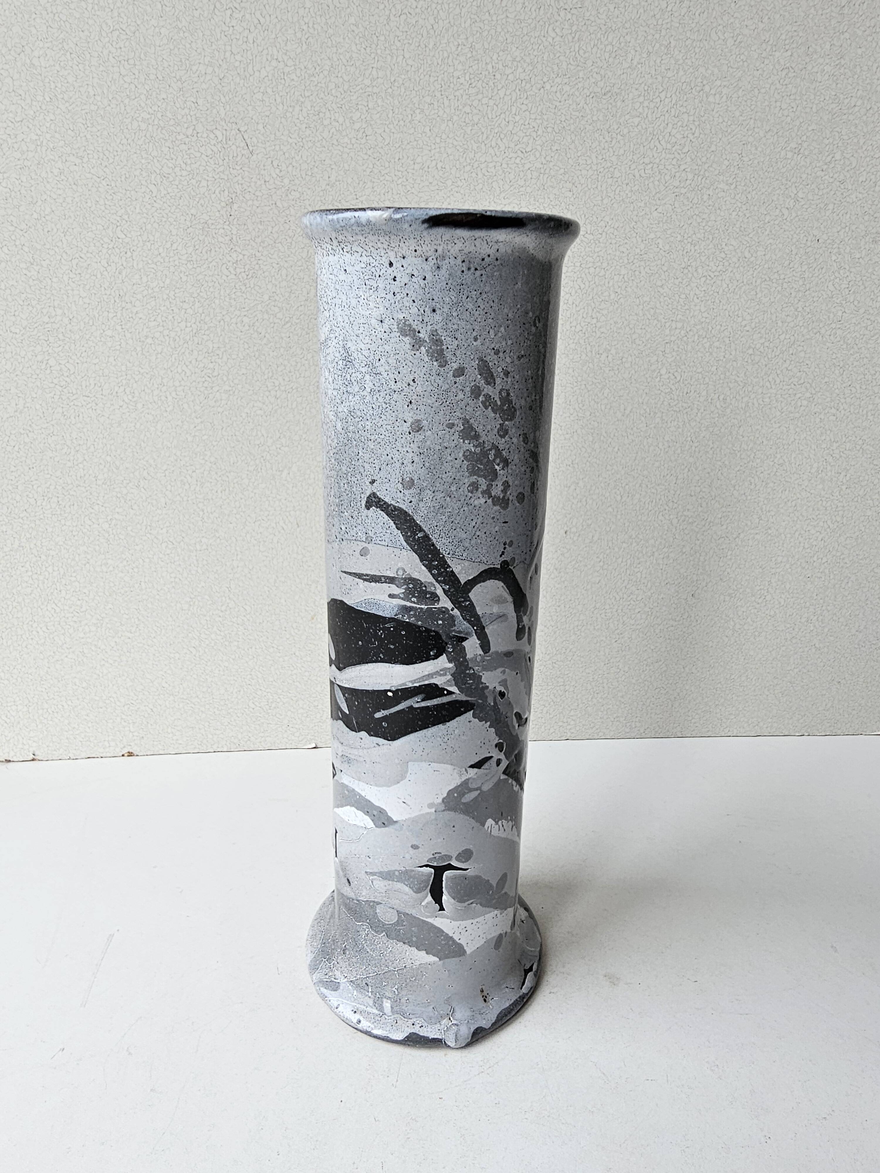 Ceramic roller vase, La Combe du Lac, Lamoura, 26cm