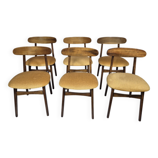 Ensemble de 6 chaises de salle à manger Avala restaurées des années 1960, Yougoslavie.