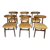 Set of 6 Restored Mid Century Avala Dining Chairs, Yugoslavia 1960s