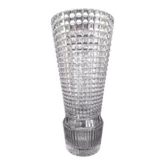 Art Deco vase in cut crystal, h - 32 cm.