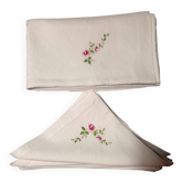 Grande nappe ancienne brodée main