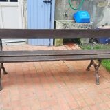 Cast iron garden bench