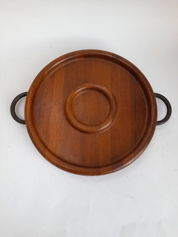 Plat à aperitif en teak 1960s Digsmed