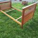 Bed 1 place wood and rattan