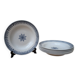 Set of 6 old ceramic soup plates, Primax saint model