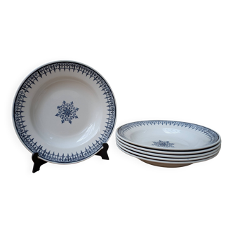 Ensemble de 6 anciennes assiettes creuses en céramique modèle Primax saint