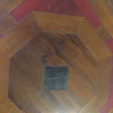 Coffee table with oak bottle and glass storage