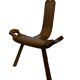 Vintage Spanish chair stool brutalist design wood