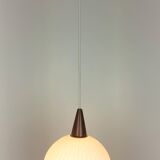 Scandinavian suspension opaline teak 1960