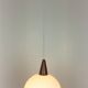 Suspension scandinave opaline teck 1960