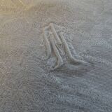 Old damask tablecloth 270 x 150 monogram MP