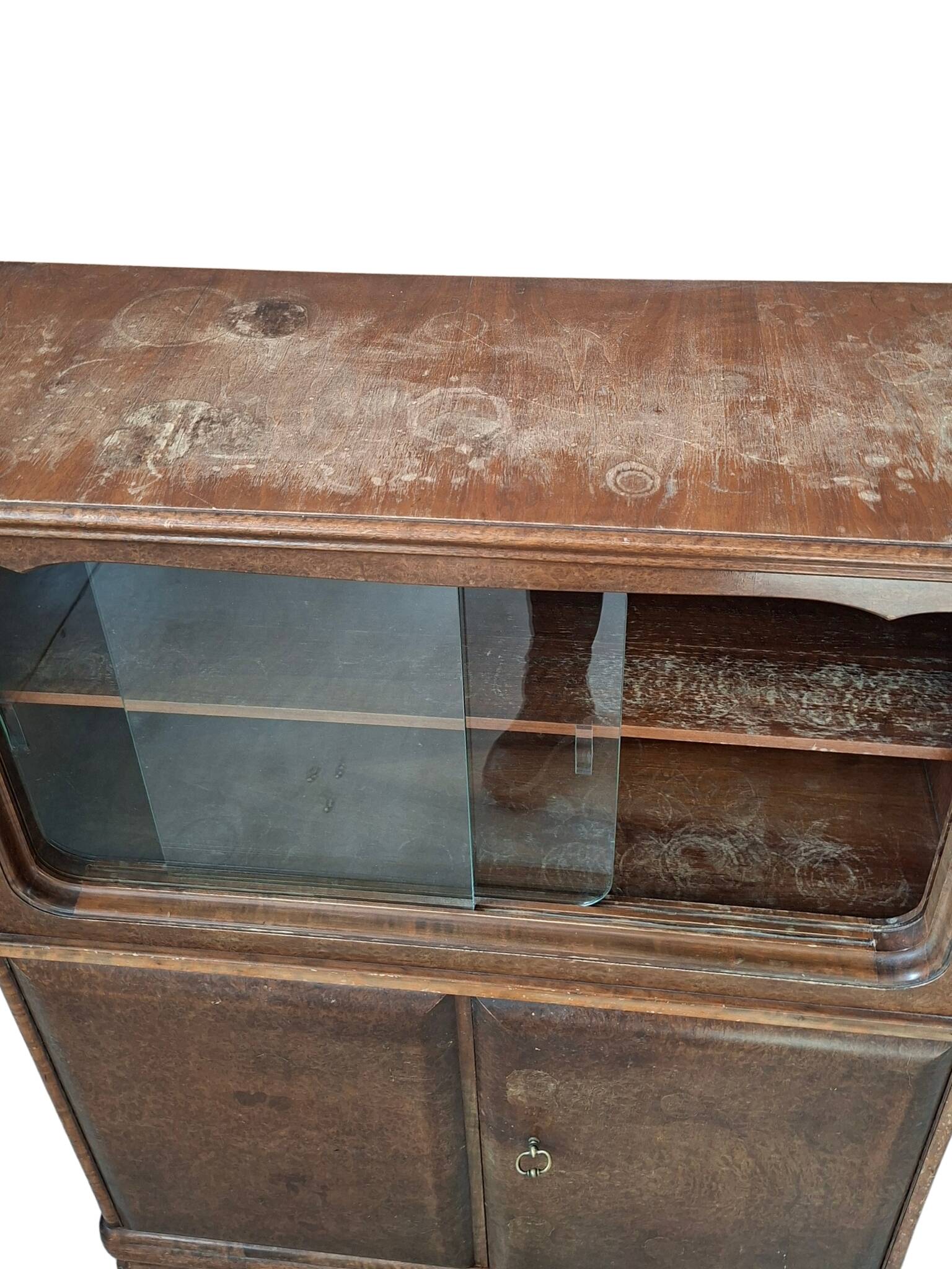 Vetrina Vintage Anni '40/'50 in Radica – Design Italiano Mid-Century