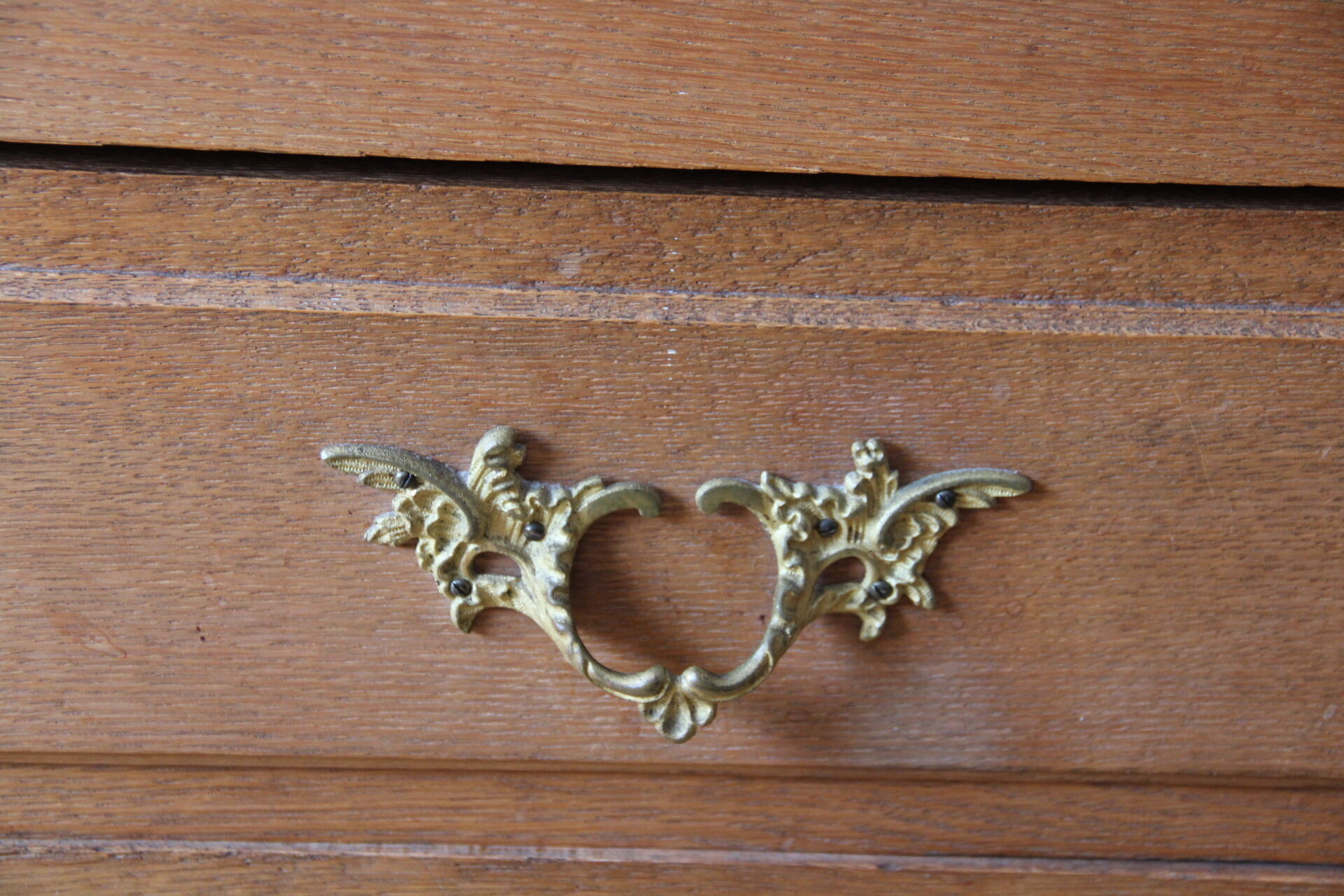 Louis XV style wardrobe in light oak, 3 beveled ice creams