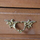 Louis XV style wardrobe in light oak, 3 beveled ice creams