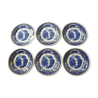 Set of 6 Dinner Plates Dutch Royal Sphinx Maastricht Cambridge Old England 3586