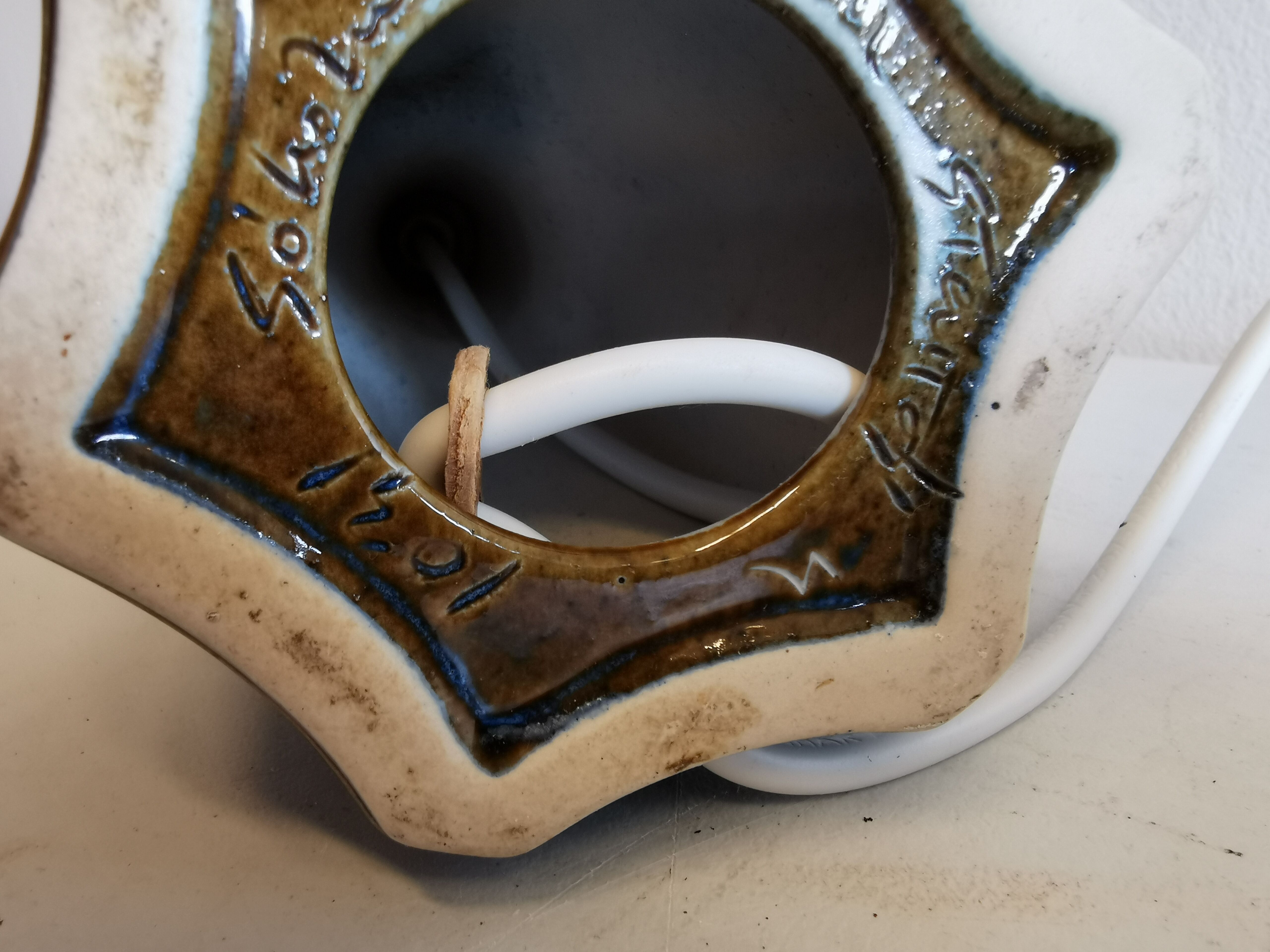 Ceramic table lamp from Danish Søholm, estimated 1960-1980.