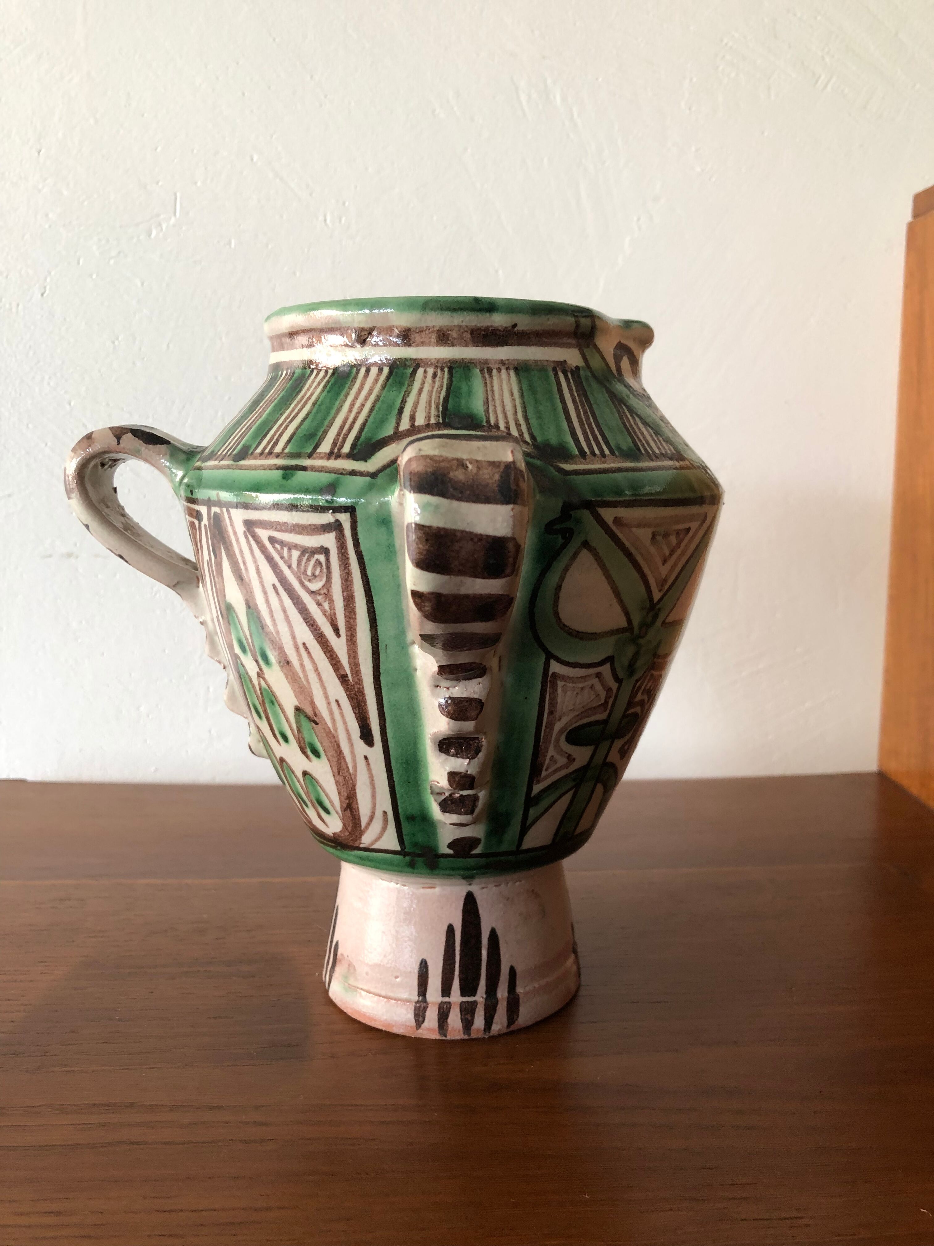 Vintage ceramics vase signed