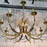 Brushed Metal and Gold Metal Pineapple Pendant in the Style of Maison Charl