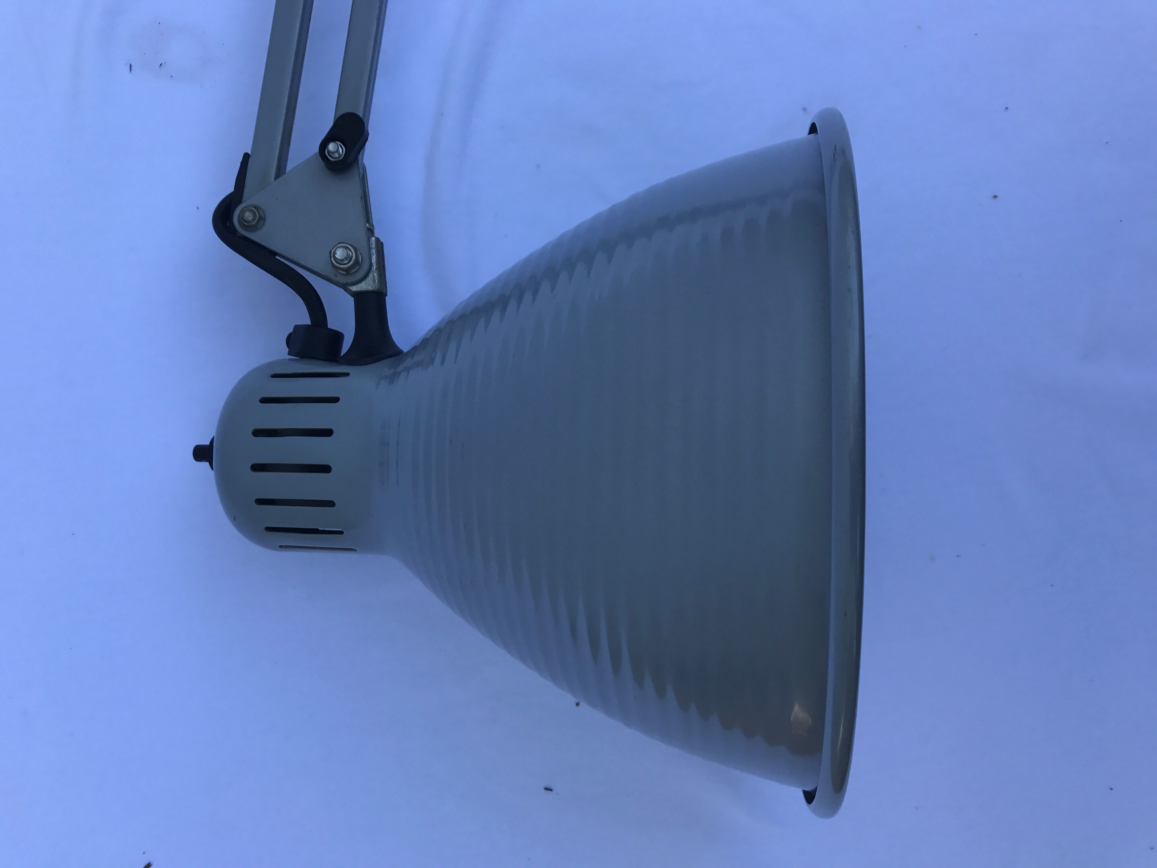 Architect articulated metal globe gray vintage 50s loft desk lamp