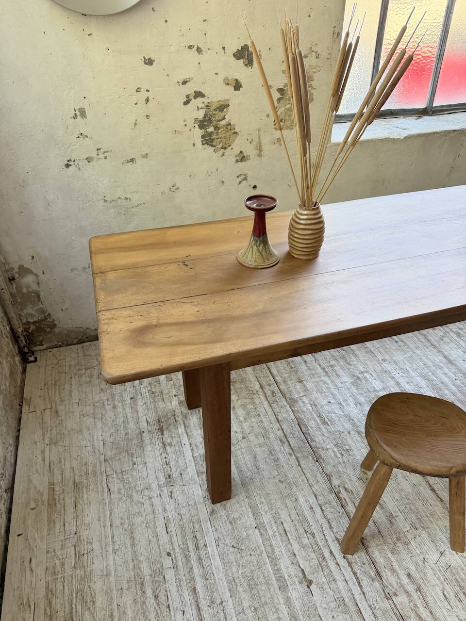 Walnut farmhouse table 2.10m from the 50s