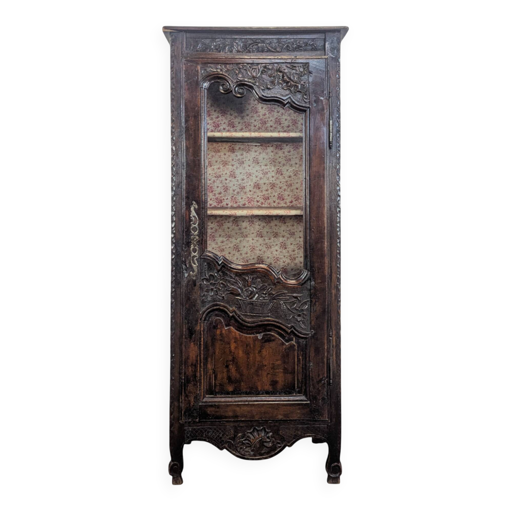 Normandy carved oak bonnetière