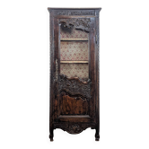 Normandy carved oak bonnetière