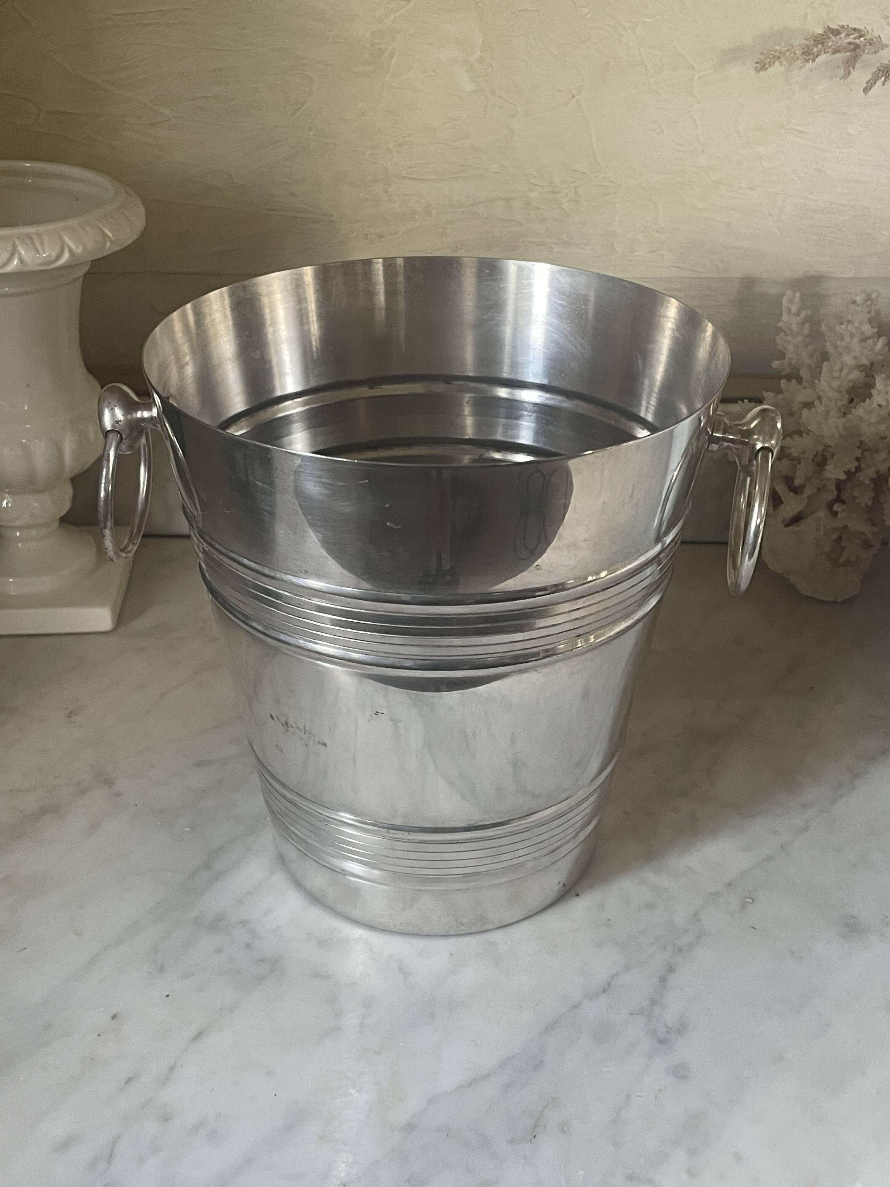 Alexandre Gelb silver metal champagne bucket