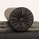 Danish teak daybed in black leather in Hans Wegner style, 1960s