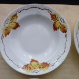 Set of 4 Orchies Moulin de Loups soup plates, Autumn 1920 model