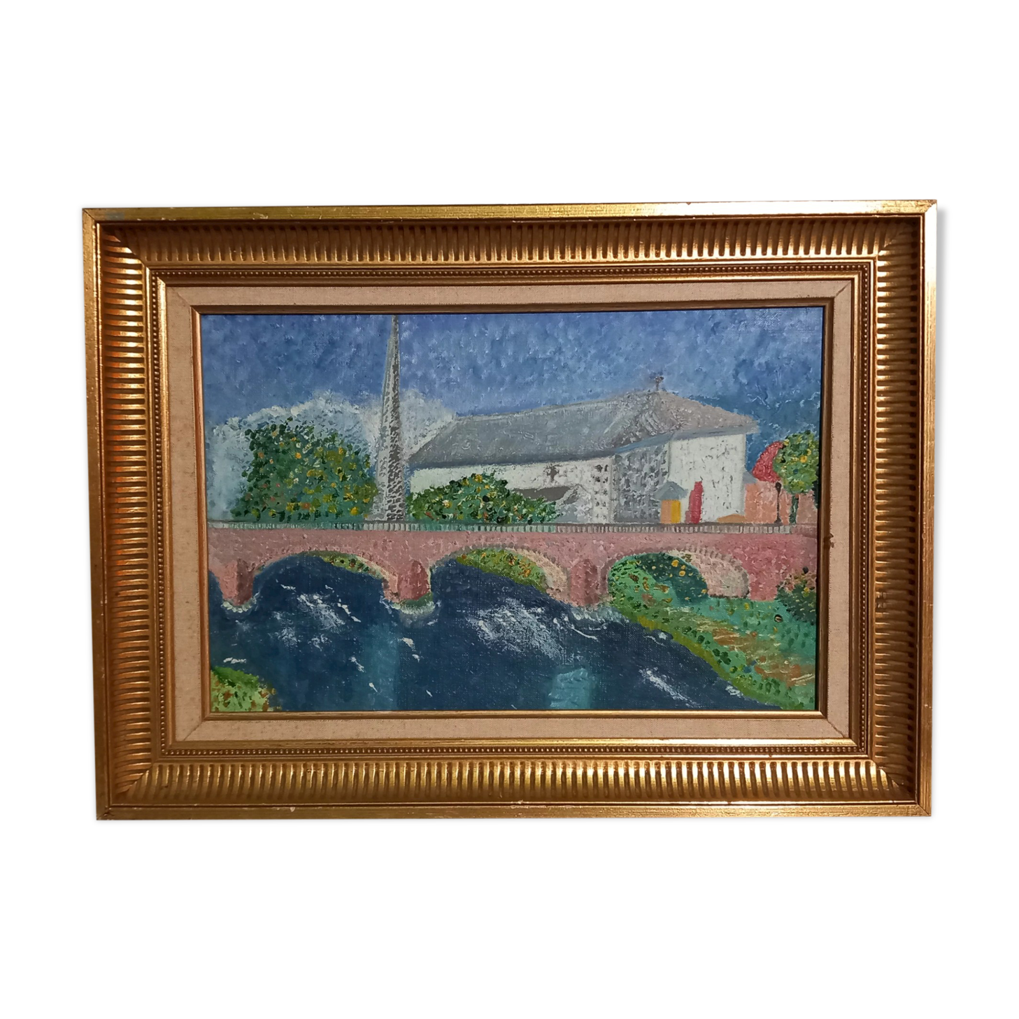 Oil on landscape canvas