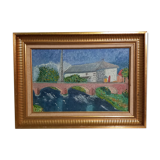 Oil on landscape canvas