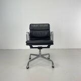 Eames Herman Miller cuir noir Soft Pad Group