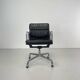 Eames Herman Miller cuir noir Soft Pad Group