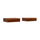 Paire de chevets suspendus scandinave teck 1960s