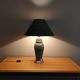 Turquoise and brass table lamp