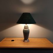 Lampe à poser bleu turquoise et laiton