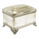 Eclectic sugar bowl, silver-plated brass, Bracia Buch, Poland, early 20th century