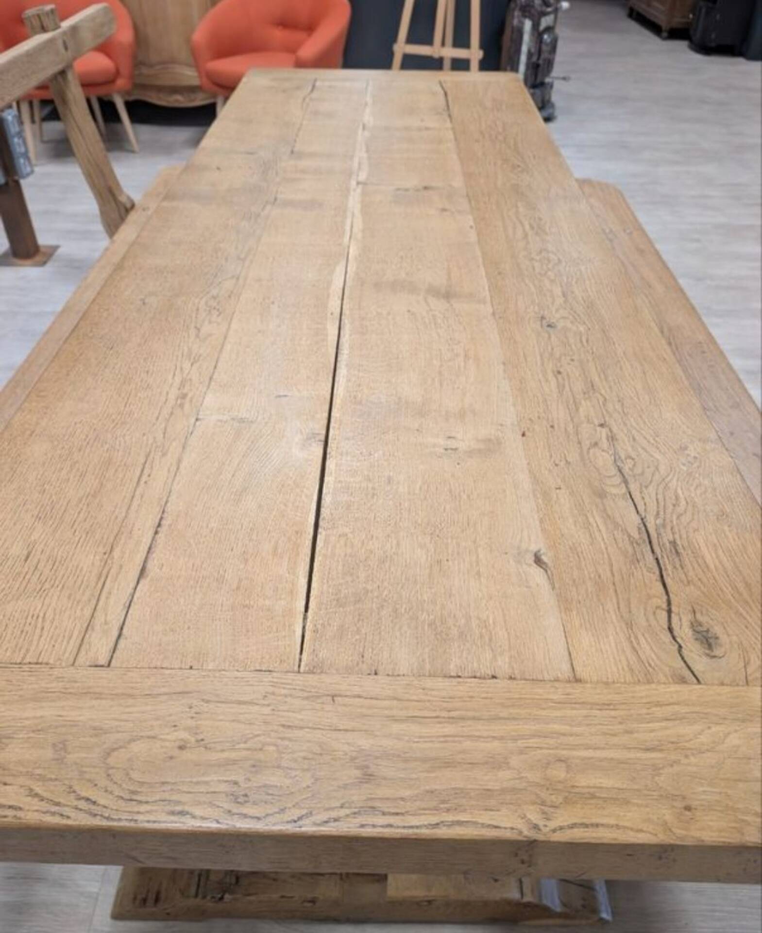 Monastery table with its custom benches.