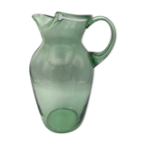 Broc vintage in glass green 25 cm