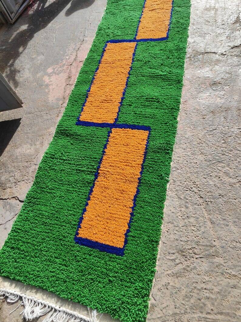 Handmade runner rug 300cm x 100cm