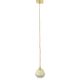 Vintage hanging lamp artdeco in yellow glass gold