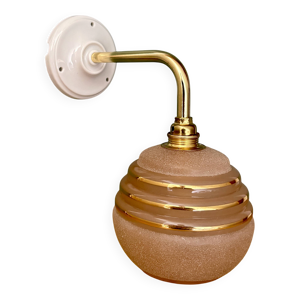Applique coudée globe - verre