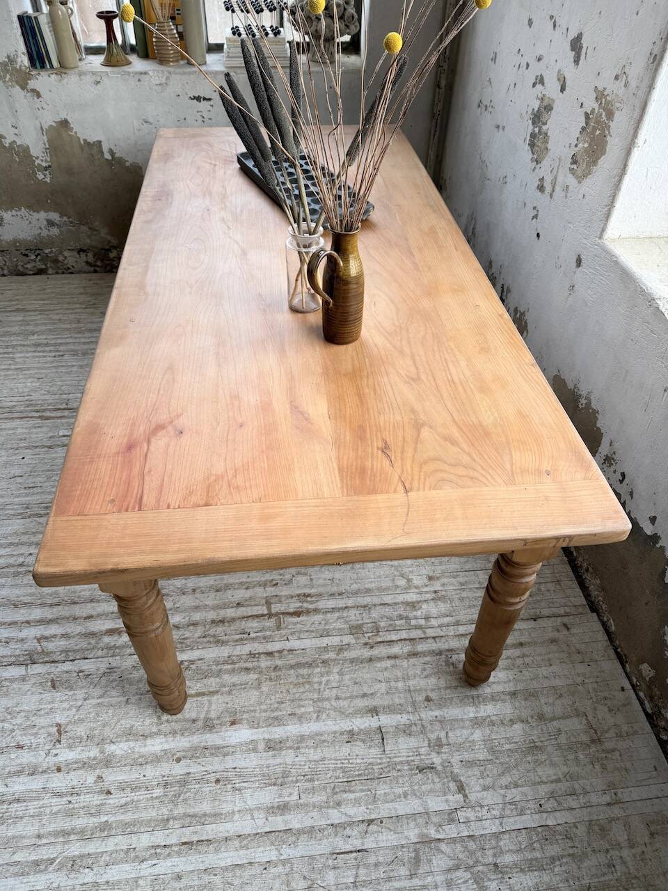 Table de ferme en merisier