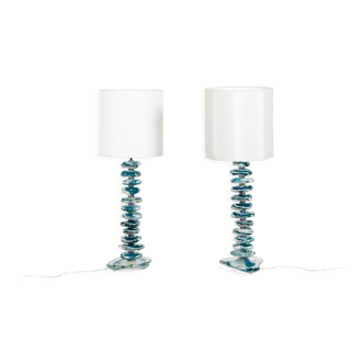 Pair of Murano glass lamps, contemporary work