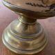 Lampe de table vintage pied en porcelaine émaillée fleuri et laiton doré