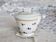 Vintage white porcelain sugar bowl with double handles - Floral decoration