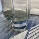 Vintage chrome metal coffee table and smoked glass