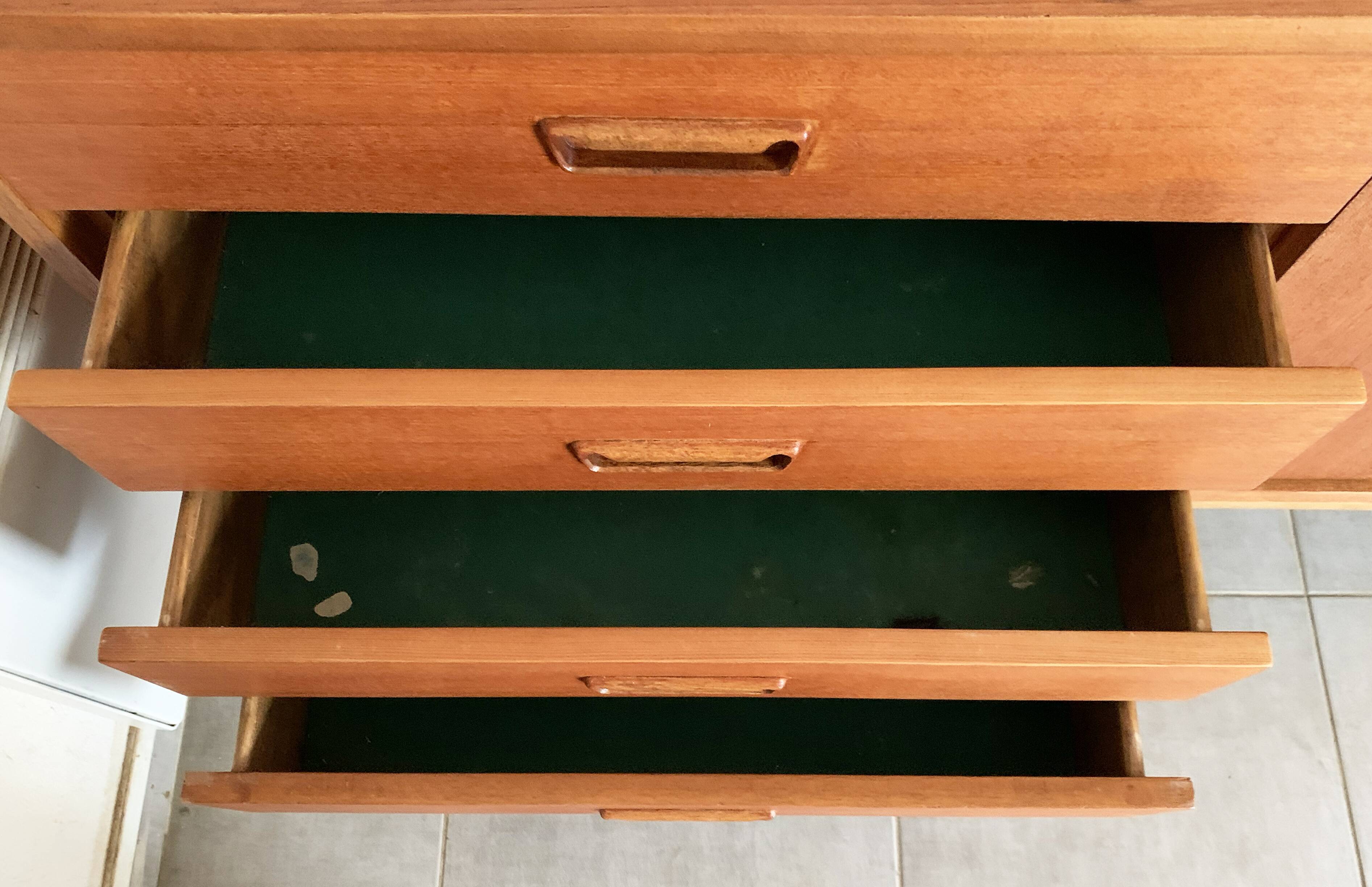 Vintage Scandinavian enfilade from the 60s in teak
